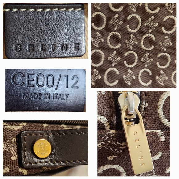 CELINE Mini Zip Around Hand Bag CE00/12 Made in Italy - Picture 11 of 11